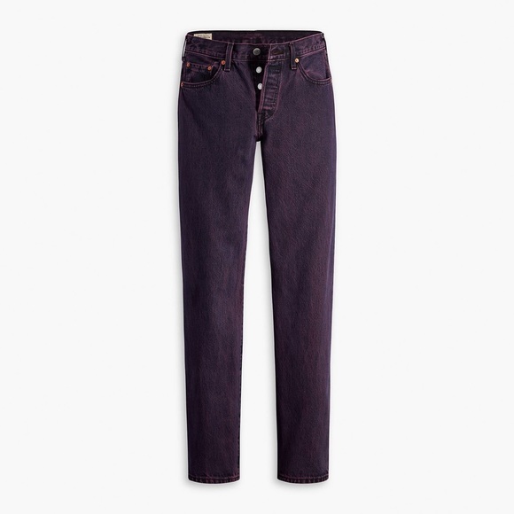 NWT Levi’s 501 90s Women’s purple acid wash size 24 x 30 mid rise straight leg - Picture 5 of 13